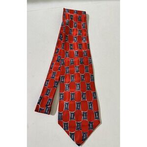 Robert Talbott Studio Tie Hand Red Blue Geometric Tie